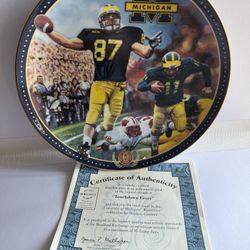 3 Retired Collector Michigan Wolverine Football Plates