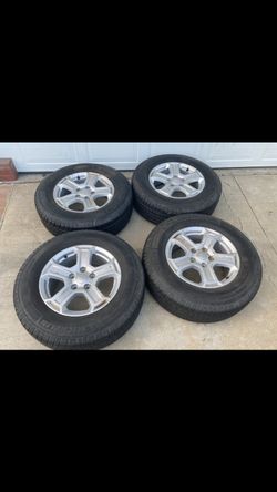 4 — 245/70r17 5x127 5x5 Jeep Wrangler Gladiator Grand Cherokee Wheels Rims Michelin Tires Good Treads
