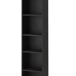 BILLY Bookcase, black oak effect, 15 3/4x11x79 1/2 "