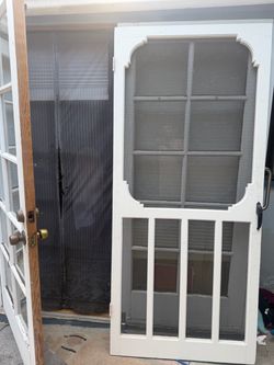 White 36x80 screen door