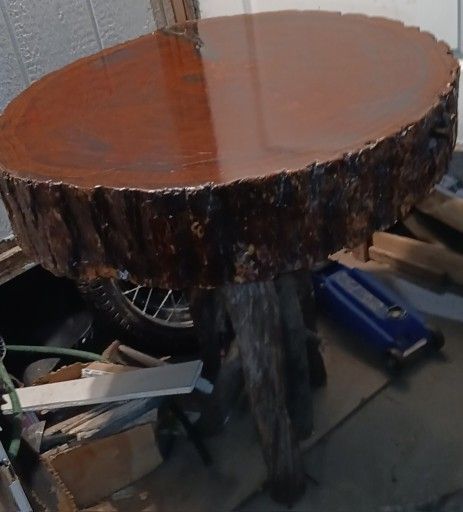 Hand Made Polished Wood Table