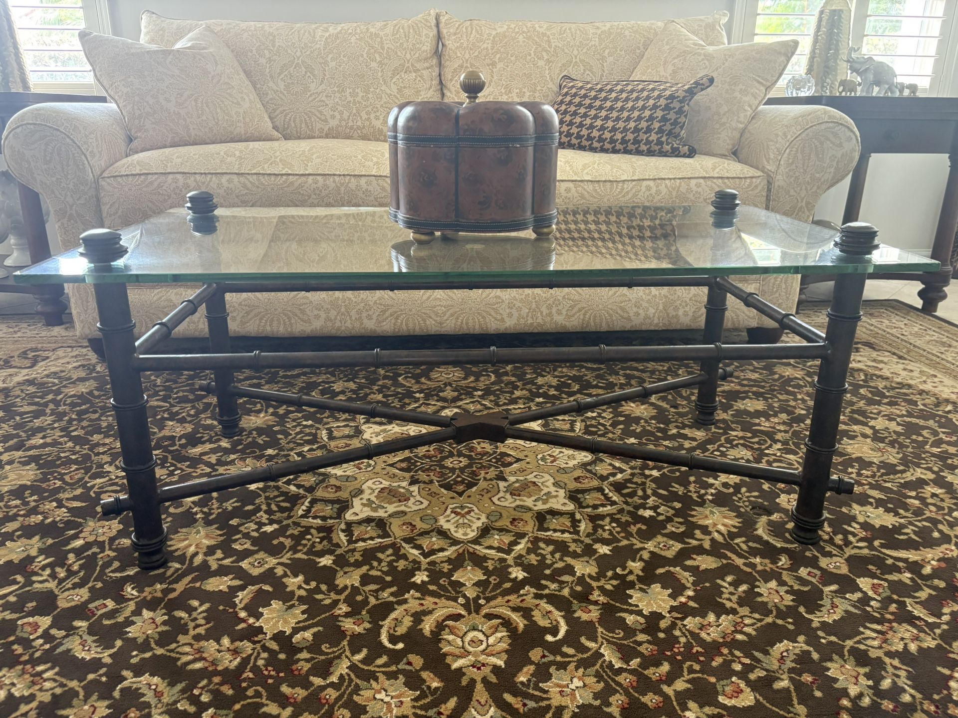Bassett Wood And Glass Coffee Table