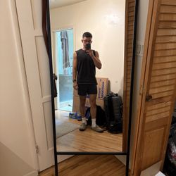Black Metal Full Length Body Mirror
