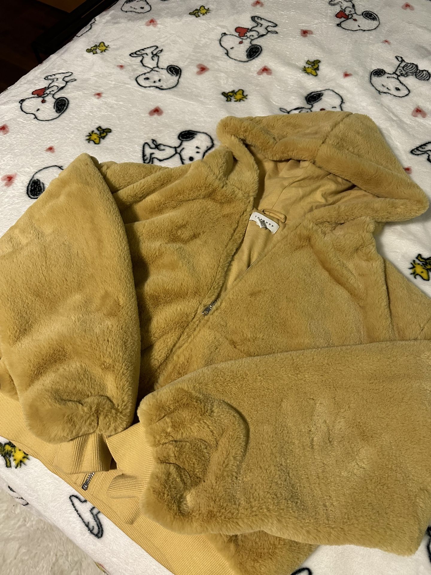 Top Shop Cropped Sherpa Jacket