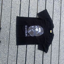 Bape Tee Blue And Black Size Small
