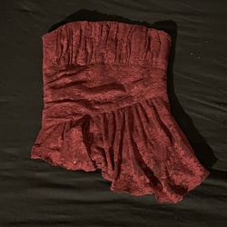Burgundy Corset Style Top