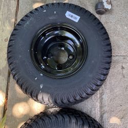 2 Llantas Con Todo Y Rims Para Carrito De Golf Nuevas Los Rines Son Negras
