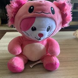 NWOT Peekaboo Toys Inc 9” Plush Cat Pink White