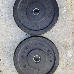 Grey Man Gear Bumper Plates Pair of 45lbs in excellent condition