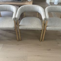 Set Of 6 Pottery Barn Barbuda Dining Chairs 