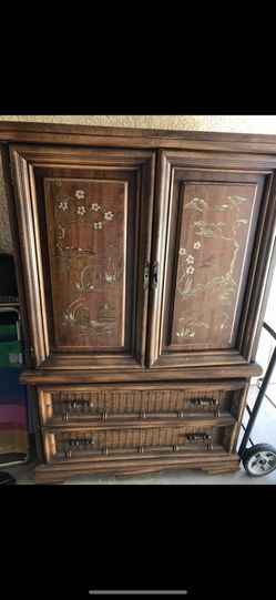 Vintage Handcrafted Bamboo Drawer No More Picture 
