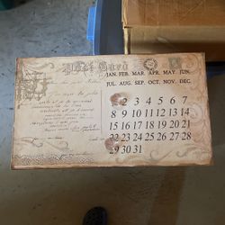 22” X 13” Metal Decrative Calendar With Magneys