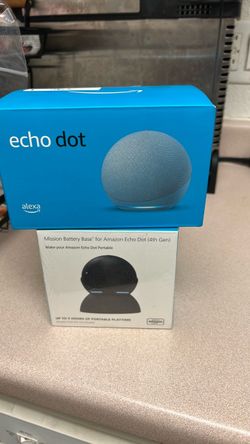 Amazon Echo Dot 4th Gen with Mission Battery Base
