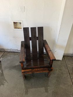 Rustic Wood Adirondack Chair