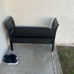 Porch Bench and  Storage Rack 