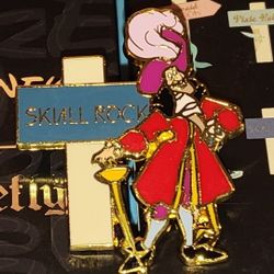 Disney Peter Pan Captain Hook Skull Island Enamel Metal Pin Blind Box Series 