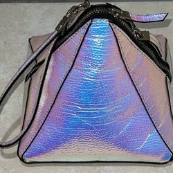 Top Shop Pyramid Shaped Holographic Wristlet