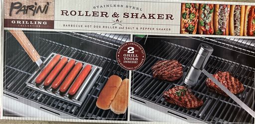 Roller and shaker for grilling