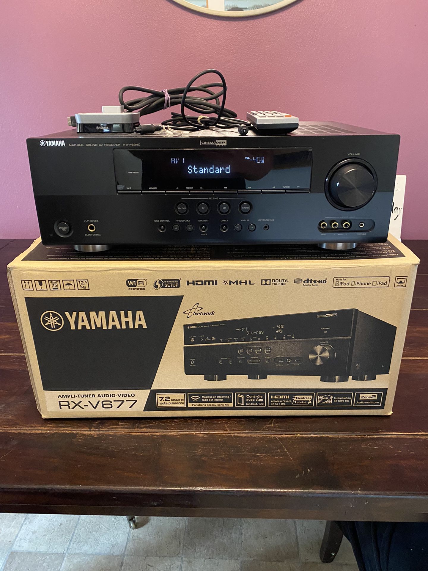 YAMAHA HTR-6240 Natural Sound Receiver - Non Matching Box -