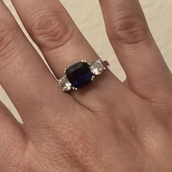 Diamond And Sapphire Ring Size 6