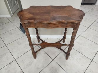 Solid walnut table 32 in long by 19 in wide