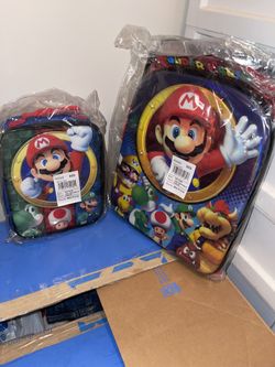 NEW Mario Boys Light Up Backpack & Lunchox