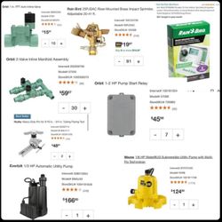 Rainbird Orbit Lot  landscaping items VALUE $5k All for $1250.