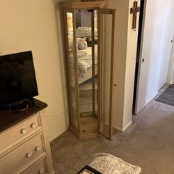 Antique Glass Cabinet  With Lighting