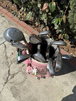 Women's Golf Club Set with Pink Bag