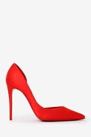 Red Stiletto Pointed-Toe Heels