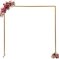 6.6FT x 6.6FT Gold Wedding Arches for Ceremony