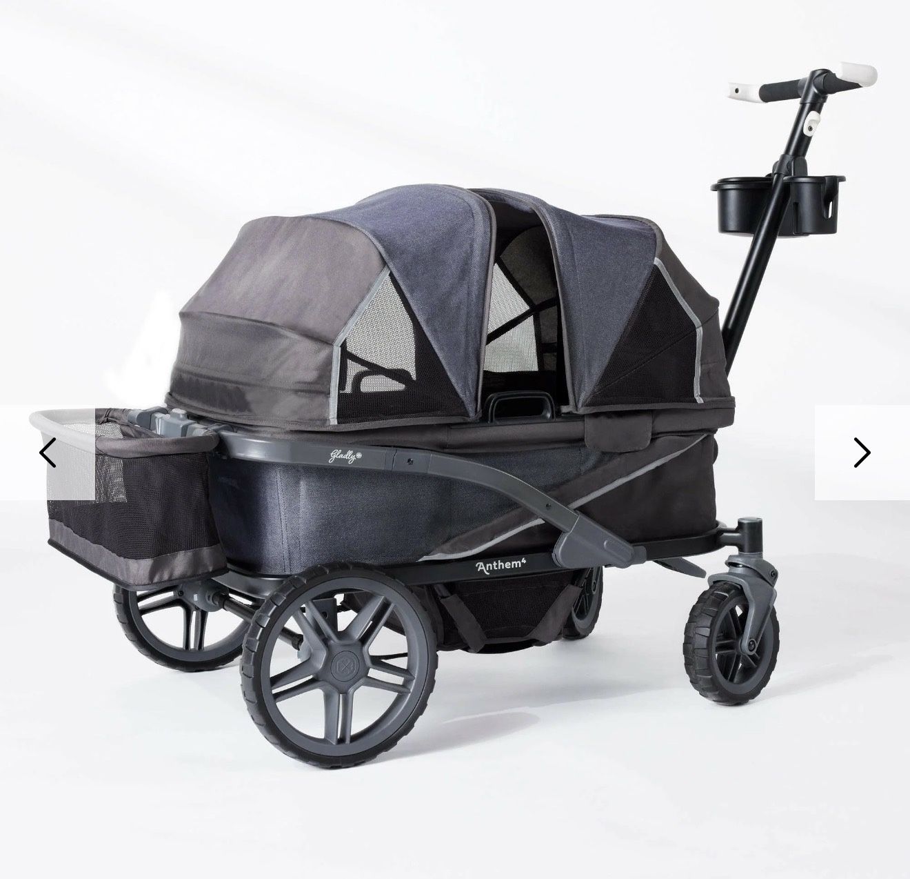 Gladly Anthem4 Deluxe 4-Seater Wagon Stroller - All-Terrain - Graphite