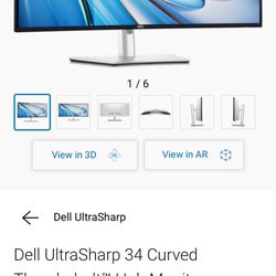 Dell UltraSharp 34 inch Curved Monitor High Def
