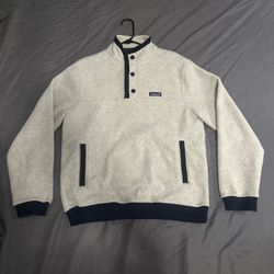 Men Patagonia Medium Pullover Fleece Jacket - Oatmeal