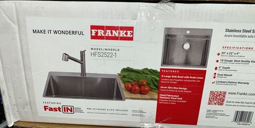 Franke stainless steel single bowl kitchen sink