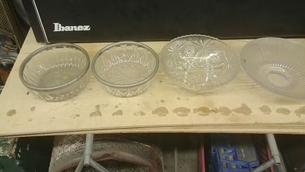 Crystal serving dishes