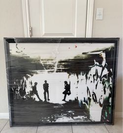 Massive 4ft Framed Austin Art w/ Certificate
