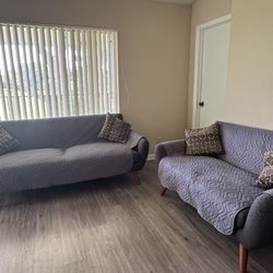 2-Piece Sofa & Loveseat Set + 4 Toss Pillows - PICK UP ONLY
