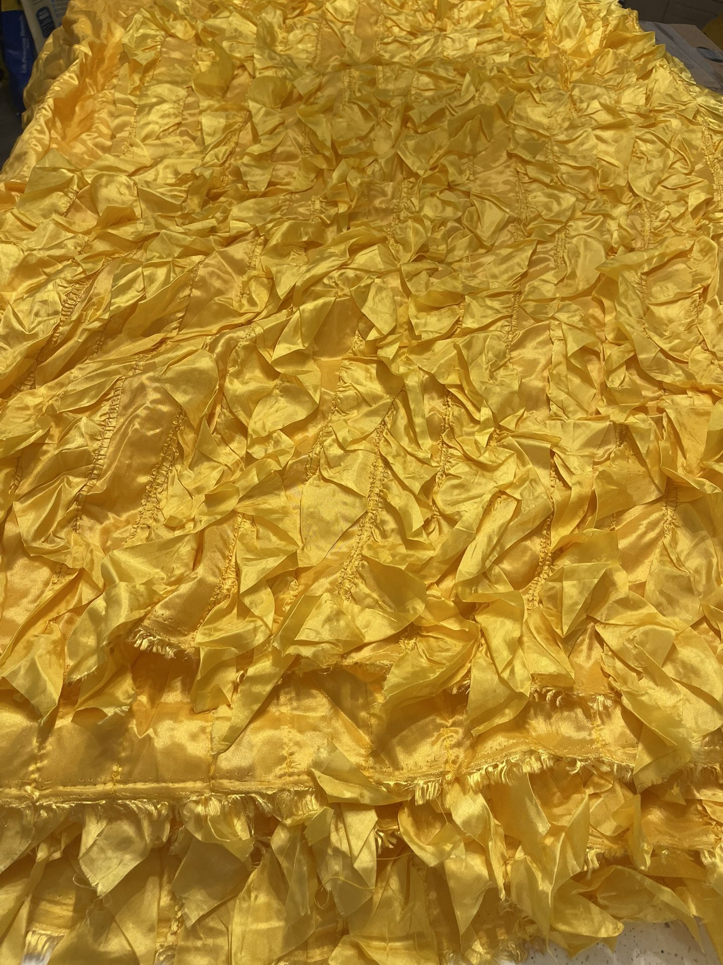 Yellow Shiny Belle Dress Fabric