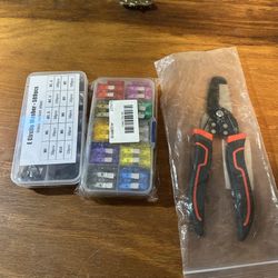 Wire Cutter, Brake Caliper Washer Clips And Fuses
