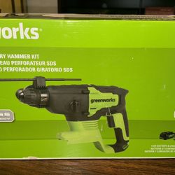 Greenworks 24V SDS-plus 2J Brushless Rotary Hammer Drill with 4.0Ah USB Battery and Charger (Brand New) 