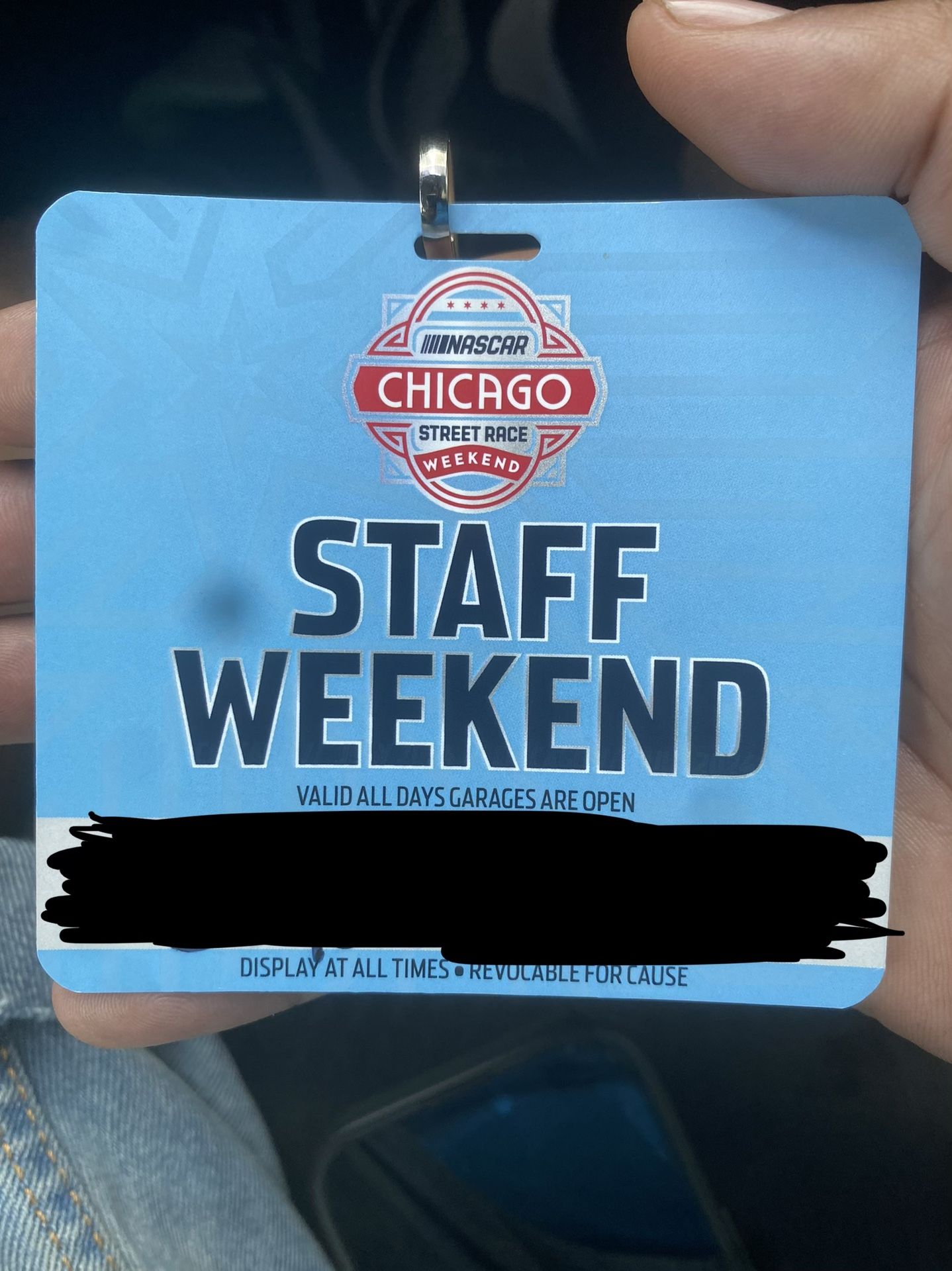 Worker Pass For nascar 2025 Chicago