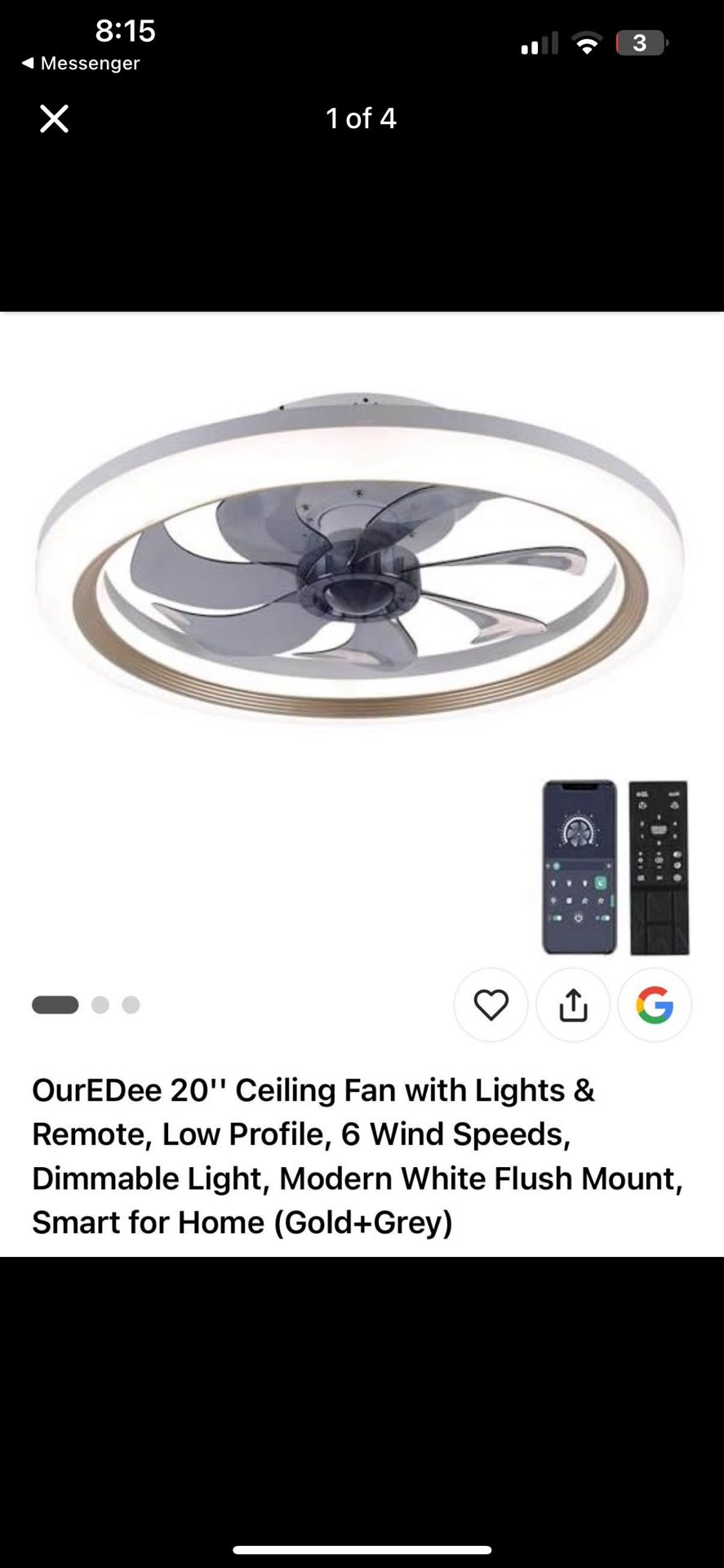 Ceiling Fan With Light 