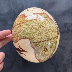 Hand Painted Ostrich Egg From South Africa