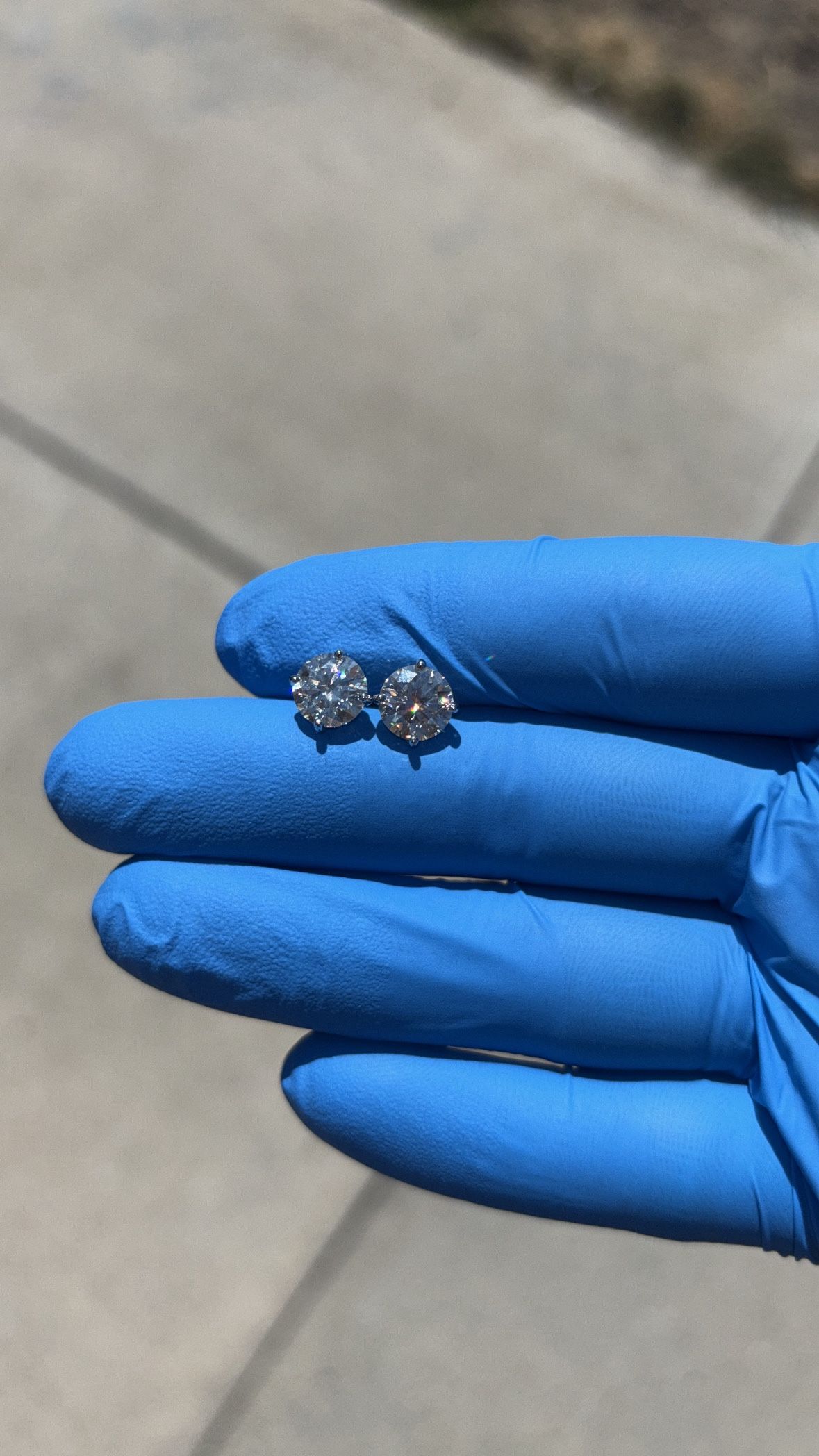 Moissanite Diamond Stud Earrings
