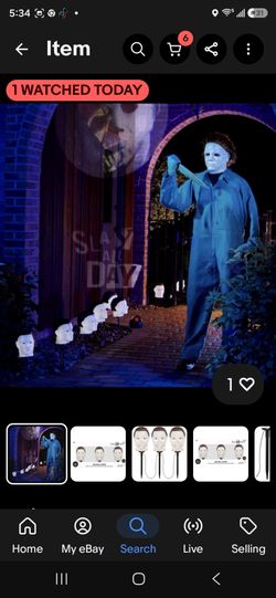 New in Box Halloween Michael Myers light up lawn stakes