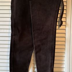 BARNSTABLE Kids size 12 Brown Suede Horse Riding Leather Chaps
