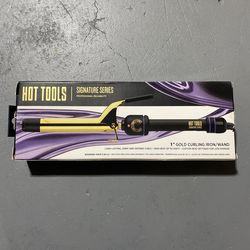 Hot Tools Signature Series 1” Gold Curling Iron – New in Box