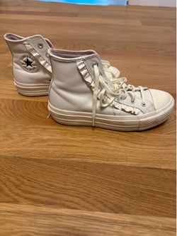 Women’s Leather Converse with Ruffle
