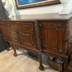 Antique Real Wood Cabinet Drawer